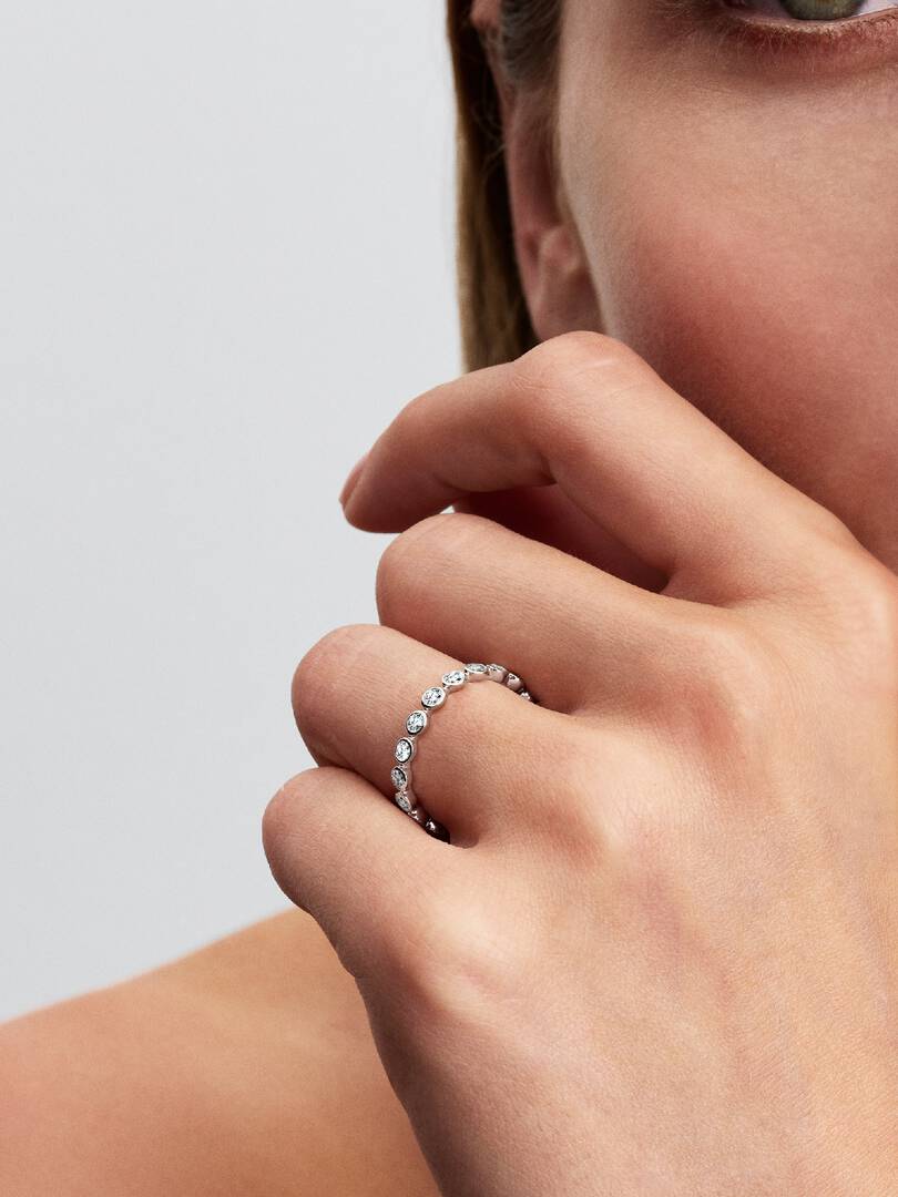Lab-Grown Diamonds 14k White Gold Eternity Ring