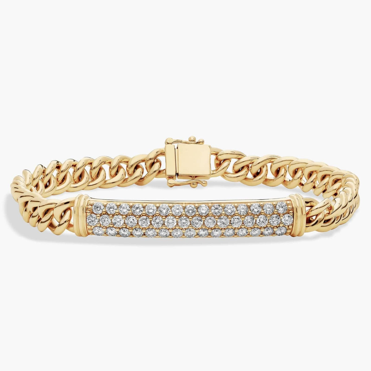 Men's Diamond Link Bar Bracelet